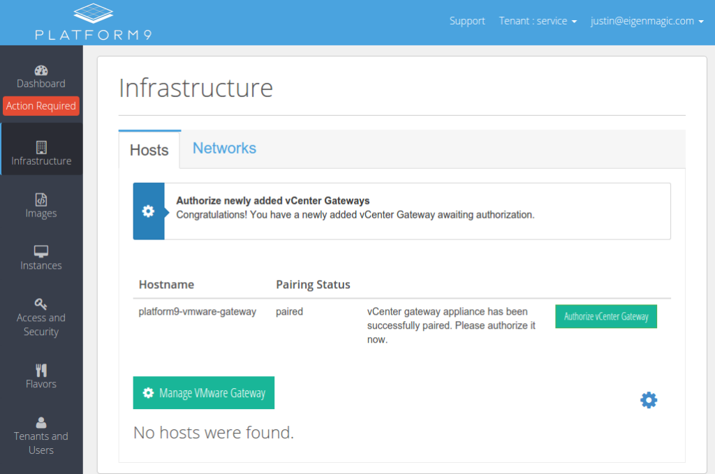 Platform9 Gateway for VMware