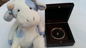 A Dell EMC compass for navigating the show. (Blue Cow for scale).