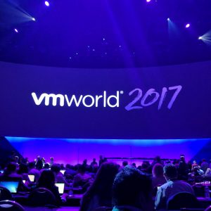 The main keynote stage at the start of VMworld 2017. (Photo: Justin Warren)