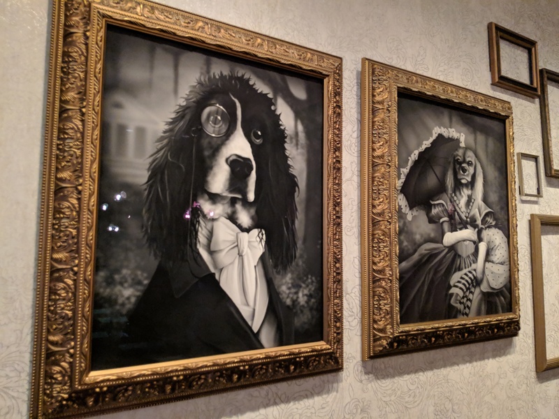 Fancy artwork at Fixe Southern House, Austin, TX.
