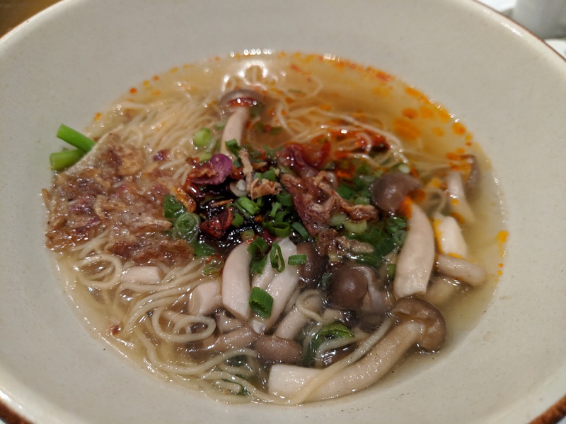 Chilli noodle soup for breakfast at Grand Hyatt KL