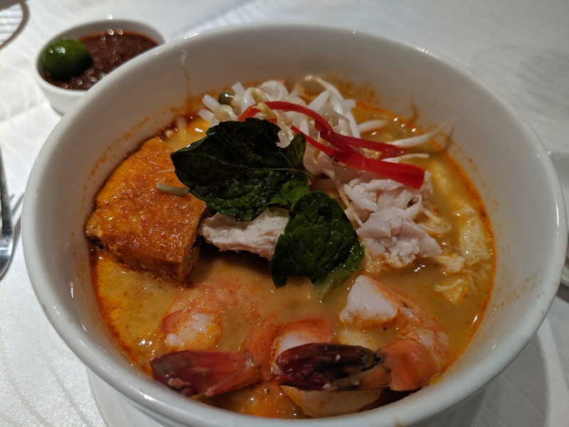 Curry Laksa in the Malaysia Airlines Golden Lounge at KLIA